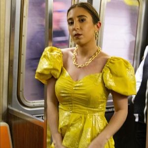 Yellow floral flowy top